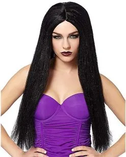 Spirit Halloween Long Black Witch Wig