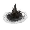 Spirit Halloween Feathered Black Witch Hat