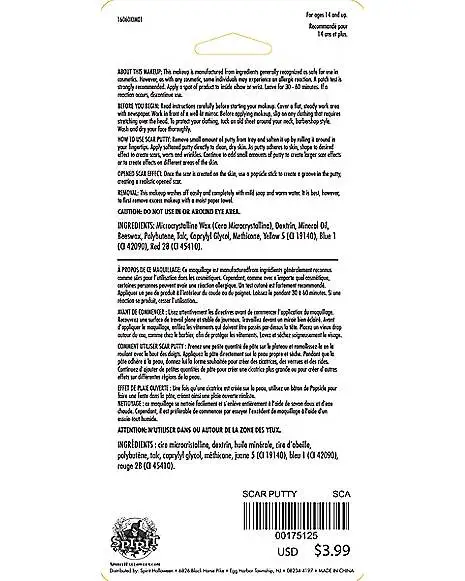 Spirit Halloween Scar Putty Makeup 4 Spirit Halloween Scar Putty Makeup - Image 2