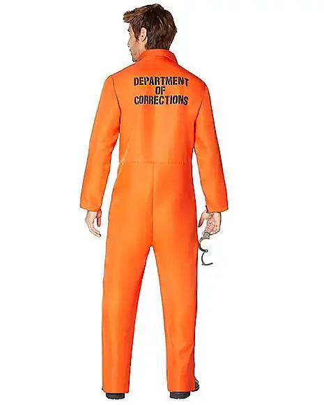 Spirit Halloween Adult Department Of Corrections Prisoner One Piece Costume 4 Spirit Halloween Adult Department Of Corrections Prisoner One Piece Costume - Image 2