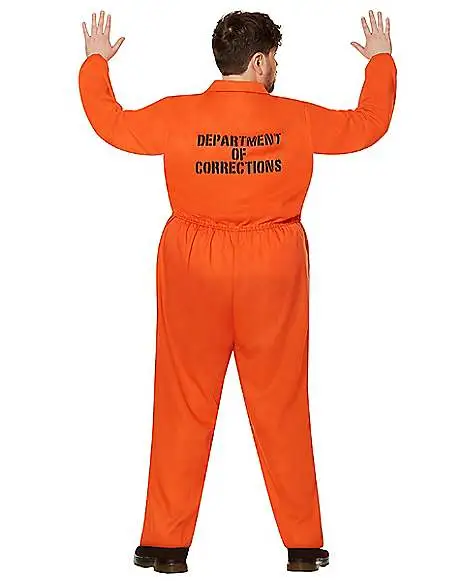 Spirit Halloween Adult Department Of Corrections Prisoner One Piece Costume 8 Spirit Halloween Adult Department Of Corrections Prisoner One Piece Costume - Image 6