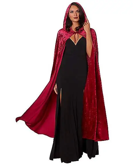 Spirit Halloween Burgundy Hooded Cape 3 Spirit Halloween Burgundy Hooded Cape