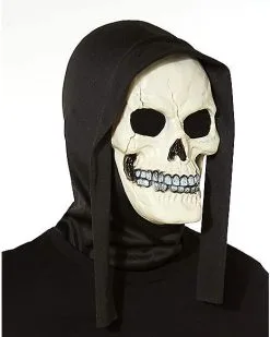 Spirit Halloween Glow In The Dark Skull Full Mask -Costume Themes Shop 01035021 c