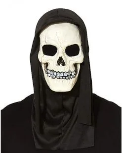 Spirit Halloween Glow In The Dark Skull Full Mask -Costume Themes Shop 01035021 d