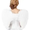 Spirit Halloween White Faux Feather Wings 1 Spirit Halloween White Faux Feather Wings -Costume Themes Shop 01039627 a