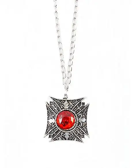 Spirit Halloween Classic Red Stone Necklace 3 Spirit Halloween Classic Red Stone Necklace