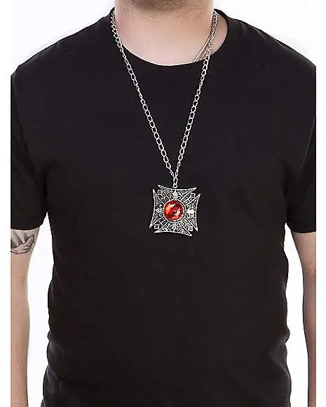 Spirit Halloween Classic Red Stone Necklace 4 Spirit Halloween Classic Red Stone Necklace - Image 2