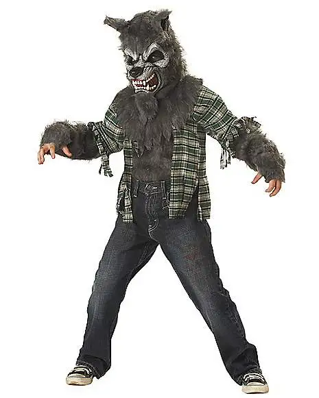 Spirit Halloween Kids Howling At The Moon Gray Wolf Costume 3 Spirit Halloween Kids Howling At The Moon Gray Wolf Costume