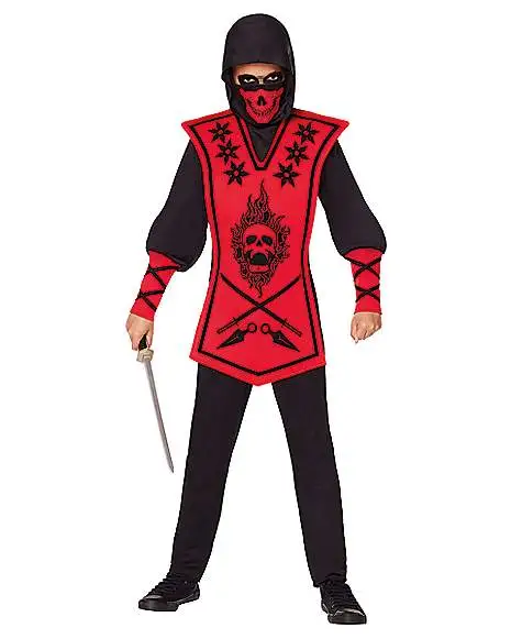 Spirit Halloween Kids Red Skull Ninja Costume 3 Spirit Halloween Kids Red Skull Ninja Costume