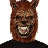 Spirit Halloween Animotion Brown Werewolf Full Mask