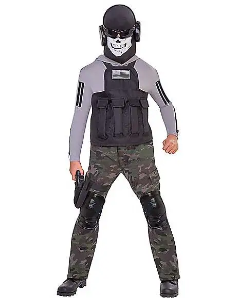 Spirit Halloween Kids Skull Commando Costume 3 Spirit Halloween Kids Skull Commando Costume