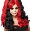 Spirit Halloween Red And Black Jester Wig -Costume Themes Shop 01217389 a
