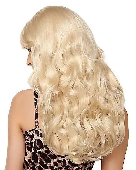 Spirit Halloween Blonde Sideswept Bombshell Wig 4 Spirit Halloween Blonde Sideswept Bombshell Wig - Image 2