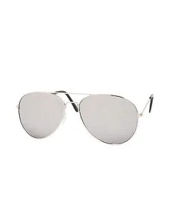 Spirit Halloween Silver Aviator Sunglasses