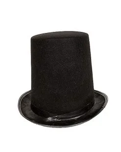 Spirit Halloween Tall Black Top Hat -Costume Themes Shop 01223684 c