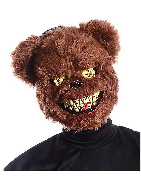 Spirit Halloween Brown Scary Teddy Bear Half Mask 5 Spirit Halloween Brown Scary Teddy Bear Half Mask - Image 3