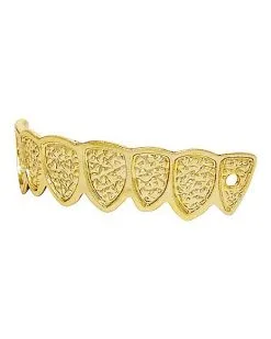 Spirit Halloween Golden Grillz Teeth -Costume Themes Shop 01228238 c