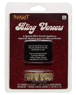 Spirit Halloween Golden Grillz Teeth -Costume Themes Shop 01228238 e