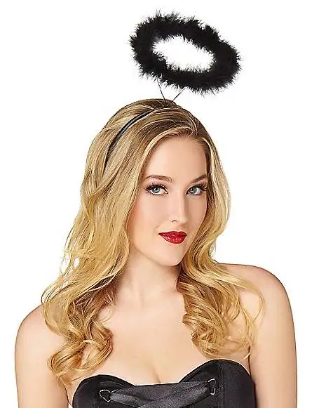 Spirit Halloween Faux Marabou Black Halo 3 Spirit Halloween Faux Marabou Black Halo
