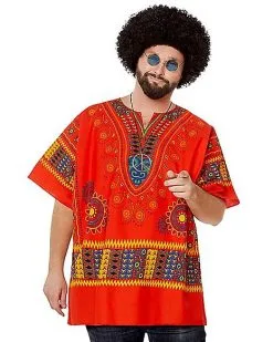 Spirit Halloween Adult Hippie Shirt Costume 11 Spirit Halloween Adult Hippie Shirt Costume -Costume Themes Shop 01252329 f