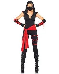 Spirit Halloween Adult Deadly Ninja Jumpsuit Costume