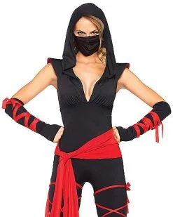Spirit Halloween Adult Deadly Ninja Jumpsuit Costume 13 Spirit Halloween Adult Deadly Ninja Jumpsuit Costume -Costume Themes Shop 01256981 f