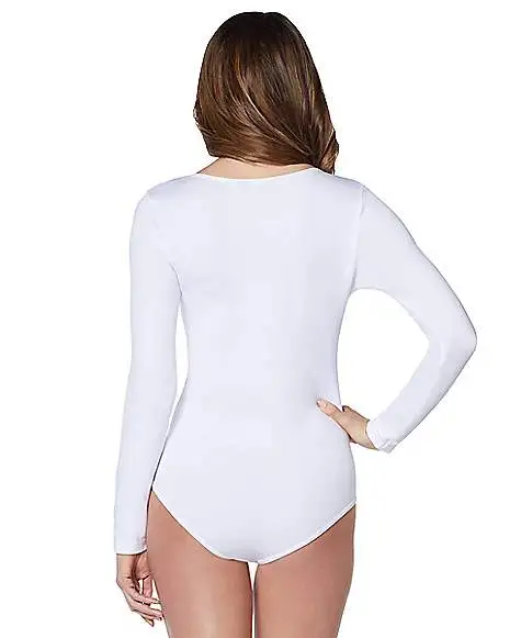 Spirit Halloween Long Sleeve White Bodysuit 5 Spirit Halloween Long Sleeve White Bodysuit - Image 3