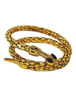 Spirit Halloween Goldtone Roman Snake Cuff -Costume Themes Shop 01267277 a
