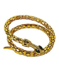 Spirit Halloween Goldtone Roman Snake Cuff -Costume Themes Shop 01267277 b