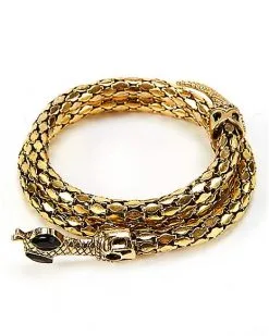 Spirit Halloween Goldtone Roman Snake Cuff -Costume Themes Shop 01267277 c