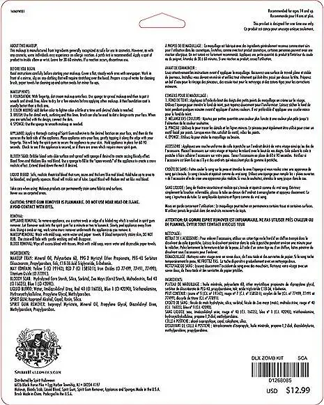 Spirit Halloween Zombie Makeup Kit - Deluxe 5 Spirit Halloween Zombie Makeup Kit - Deluxe - Image 3