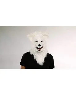 Spirit Halloween Moving Mouth White Wolf Full Mask -Costume Themes Shop 01271527 AVS