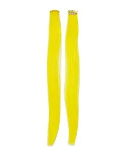 Spirit Halloween Yellow Clip In Hair Extensions