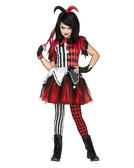 Spirit Halloween Kids Horror Harlequin Costume 3 Spirit Halloween Kids Horror Harlequin Costume