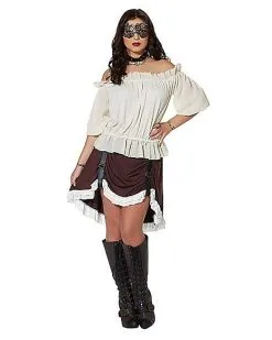 Spirit Halloween Ivory Off The Shoulder Shirt -Costume Themes Shop 01315555 d