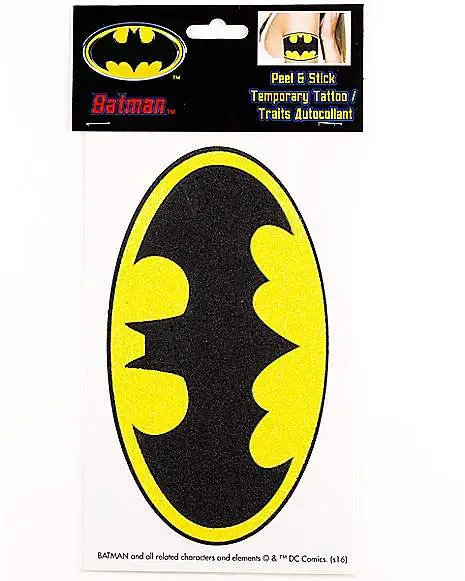 Spirit Halloween Batman Body Tattoo - DC Comics 3 Spirit Halloween Batman Body Tattoo - DC Comics