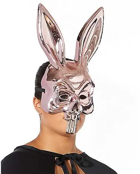 Spirit Halloween Metallic Pink Bunny Half Mask 4 Spirit Halloween Metallic Pink Bunny Half Mask - Image 2