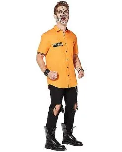 Spirit Halloween Arkham Inmate Work Shirt - Suicide Squad -Costume Themes Shop 01324516 d