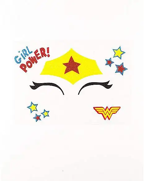 Spirit Halloween Wonder Woman Face Tattoo - DC Super Hero Girls 4 Spirit Halloween Wonder Woman Face Tattoo - DC Super Hero Girls - Image 2