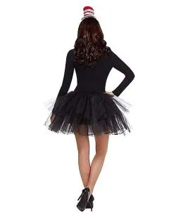 Spirit Halloween Adult Cat In The Hat Tutu Dress - Dr. Seuss -Costume Themes Shop 01333194 c