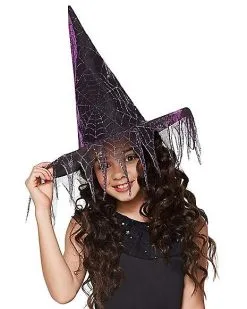 Spirit Halloween Girls Glitter Witch Hat