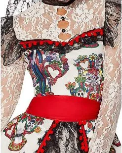 Spirit Halloween Adult Sugar Skull Bride Costume -Costume Themes Shop 01346576 d