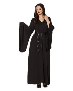 Spirit Halloween Adult Black Hooded Dress 8 Spirit Halloween Adult Black Hooded Dress -Costume Themes Shop 01346998 c