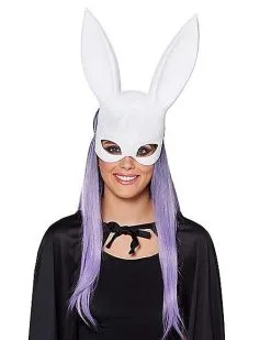 Spirit Halloween Black Glitter Bunny Mask -Costume Themes Shop 01347772 a