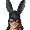 Spirit Halloween Black Glitter Bunny Mask