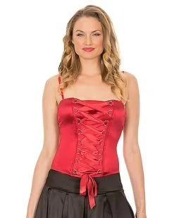 Spirit Halloween Red Lace Up Corset
