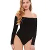 Spirit Halloween Off The Shoulder Black Bodysuit 2 Spirit Halloween Off The Shoulder Black Bodysuit -Costume Themes Shop 01350073 a