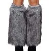 Spirit Halloween Grey Faux Fur Leg Warmers 2 Spirit Halloween Grey Faux Fur Leg Warmers -Costume Themes Shop 01352277 a
