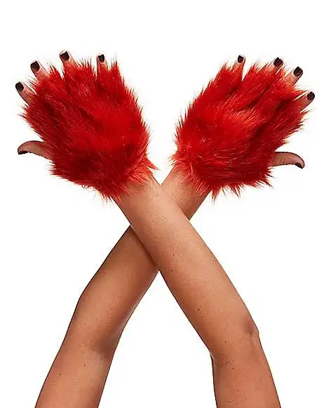 Spirit Halloween Faux Fur Fox Gloves 3 Spirit Halloween Faux Fur Fox Gloves