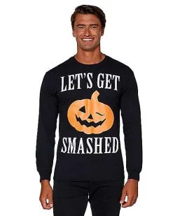 Spirit Halloween Let's Get Smashed Long Sleeve T Shirt -Costume Themes Shop 01353580 a